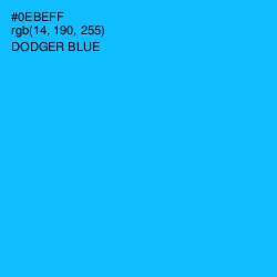 #0EBEFF - Dodger Blue Color Image
